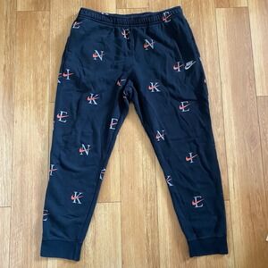 Nike Sportswear Mens Club All Over Print Jogger Pants Black XL